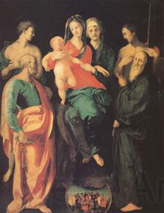 Jacopo Pontormo The Virgin and Child with Four Saints and the Good Thief with (mk05) Spain oil painting art